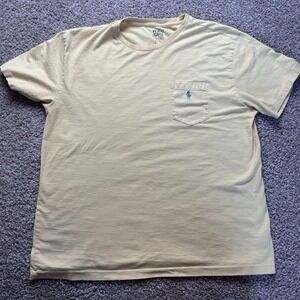 Polo Ralph Lauren Men Yellow Pocket T-Shirt Crewneck Short Sleeve Classic Size L